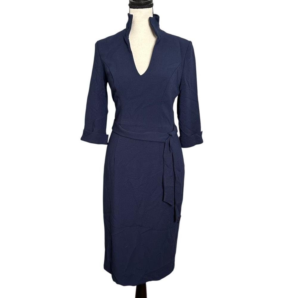 BLACK HALO Madeline Sheath Dress Pacific Blue Size 0 NEW - Picture 2 of 14